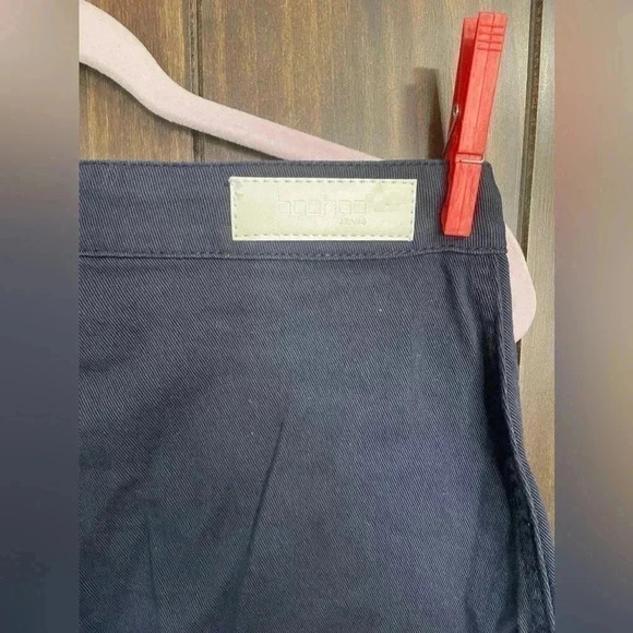 🌺 Boohoo Blue Button Through Front Navy Denim Mini Skirt Size:8 NWT - Picture 8 of 8